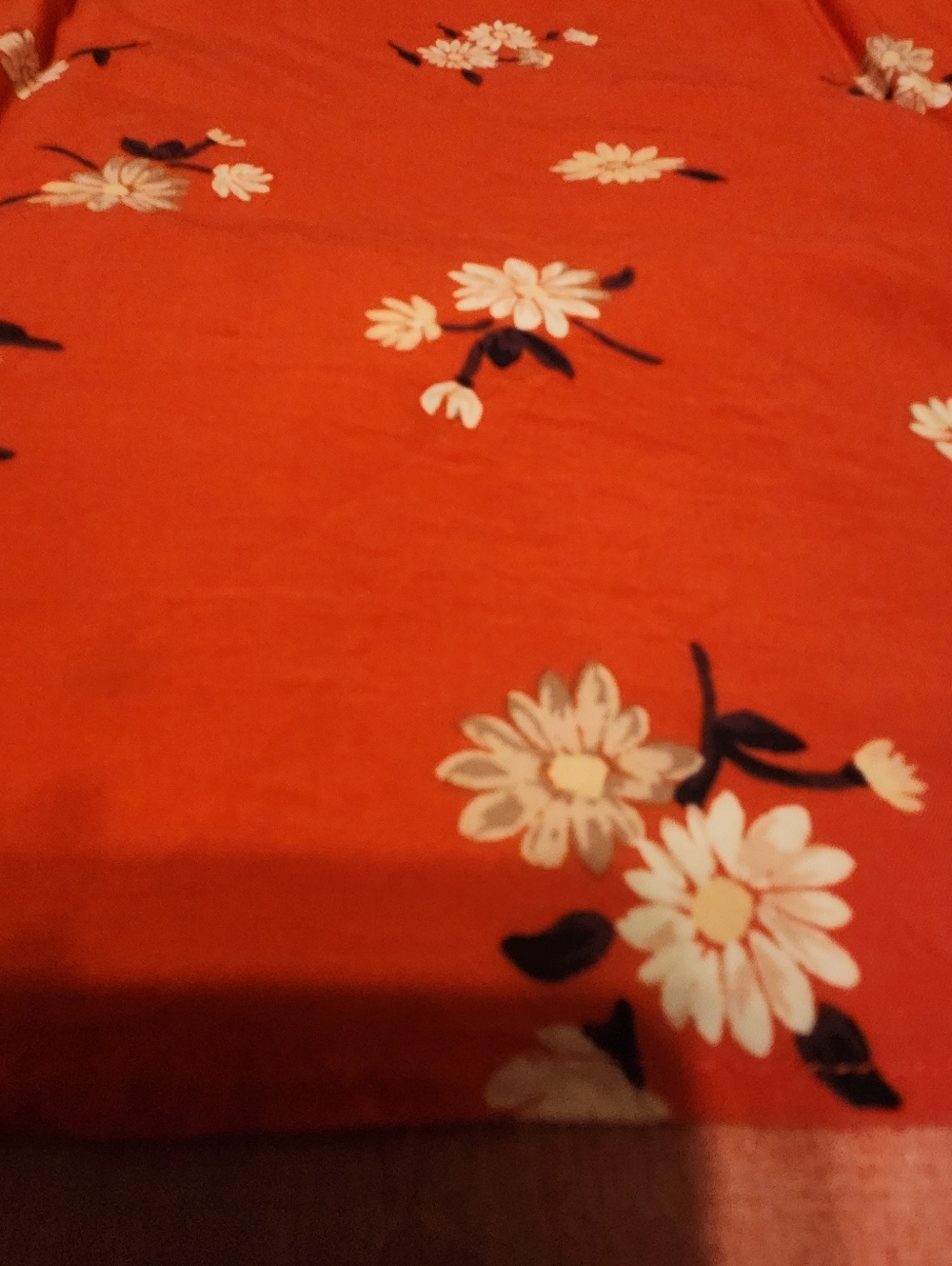 Old Navy Orange Floral Blouse Size Small - Picture 3 of 5